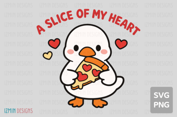 Download Cute Goose Pizza Love Valentine Design - Love valentine design Collection