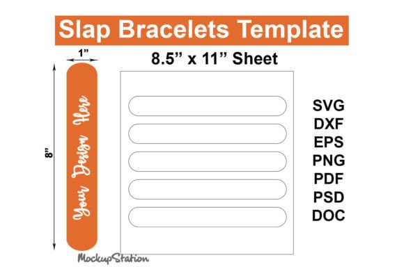 Download Slap Bracelet Svg Template, Cutting File - Svg template Collection