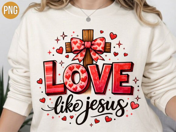 Download Love Like Jesus Cross Heart Bow PNG - Heart bow png Collection