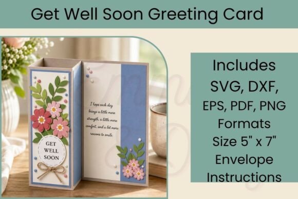 Download Get Well Soon Card SVG Template - Svg template Collection