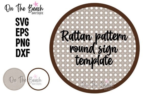 Download Rattan Pattern Round Sign SVG Template - Svg template Collection