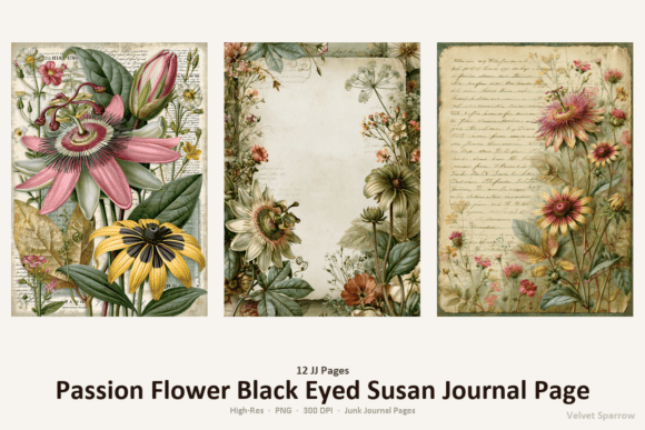 Download Passion Flower Black Eyed Susan Journal - Passion Collection