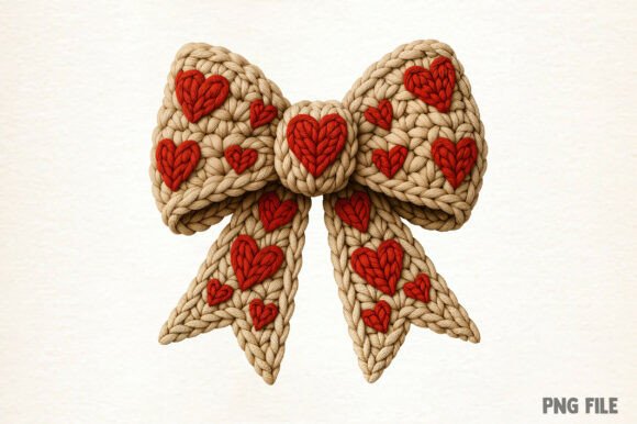Download Yarn Valentine Heart Bow Png - Heart bow png Collection