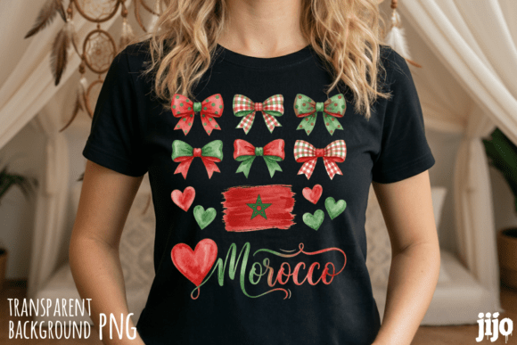 Download Morocco Flag Heart Bow PNG - Heart bow png Collection