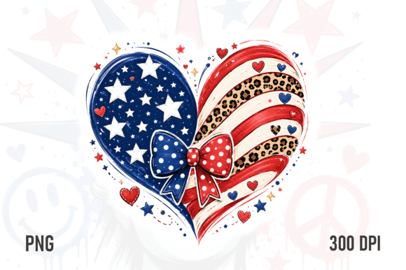 Download Patriotic Heart Bow PNG - Heart bow png Collection